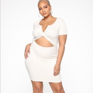 Knot my business ribbed mini dress